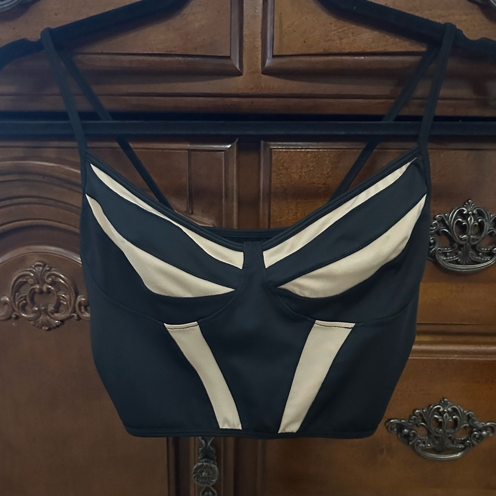 Elegant Black and Cream Women's Bralette